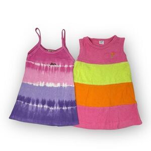 Peaches N Cream & Happy Kids Summer Dresses Lot of 2 Dress Little Girls Small 2T